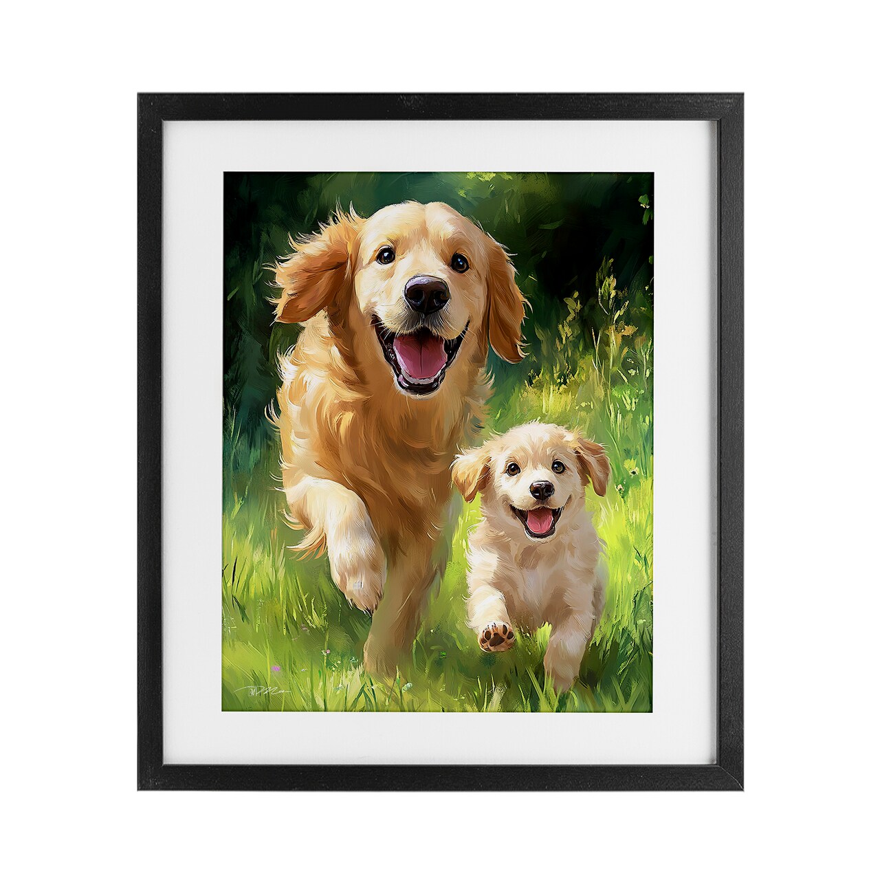 Stupell Industries Father & Son Labrador Framed Print Under Glass, design by Momart